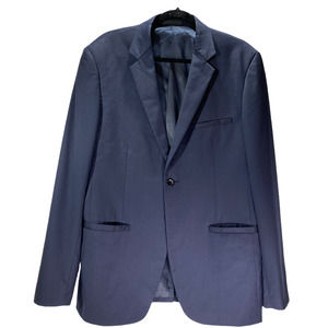 Bagozza Men's Size 44L US / 54 European 100% Wool Navy Lined Sports Jacket